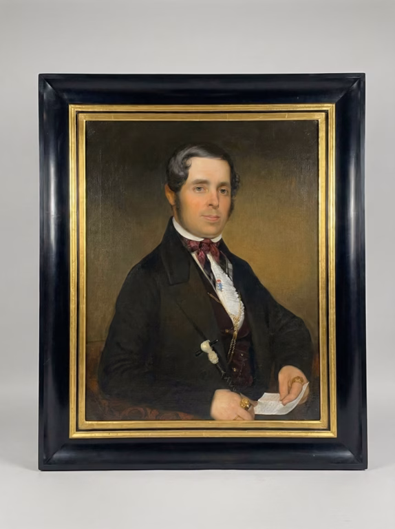 Bidermaierrahmen schwarz restauriert